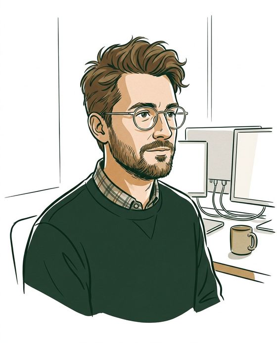 Retrato ilustrado de Pablo